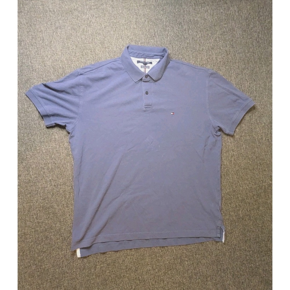 Vintage Tommy Hilfige Golf Polo Shirt Mens XL Blue Embroidered Logo Short Sleeve